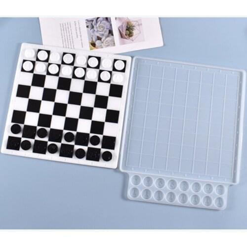 Board Game International Chess Casting Silicone Mould DIY Crafts Making Tool Crystal Epoxy Resin Mold