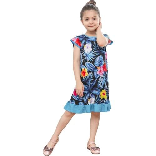 Baby Girls Clothes Summer Colorful Floral Ruffles Dress Newborn Infant Cute Dresses Polyester Toddler Dresses for Baby Girls