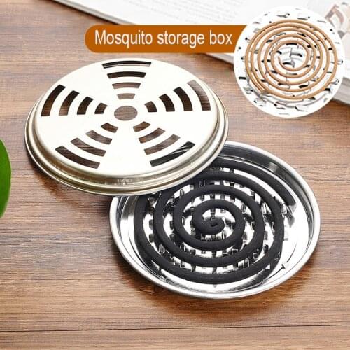 Portable Mosquito Coils Holder Large Hotel Metal Repellent Rack With Cover Saft Mosquito Coil Tray Summer Anti-mosquito Supplie