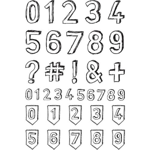 Clear Stamps Numbers Special Symbol One To Nine For DIY Scrapbook Photo Album Craft Card 2021 New