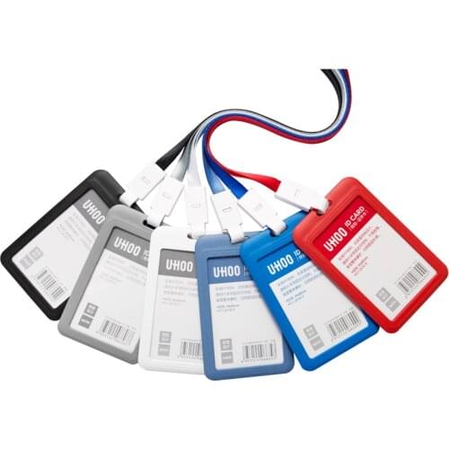 Id Card Holder Lanyards Id Badge Holder Plastic Porta Credencial Name Tag for Exhibition Identify Card Office Credenciales