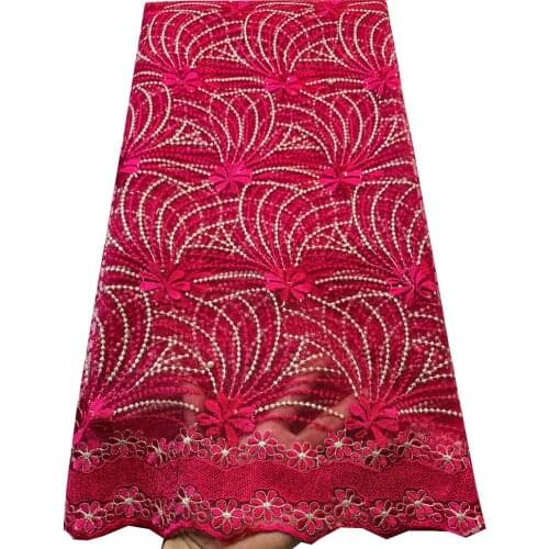 Rose african lace fabric 2020 high quality lace French Net Embroidery Tulle Lace Fabric For Nigerian Wedding Party Dress YLL3023