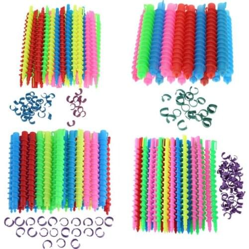 18/35pcs Plastic Long Spiral Hair Perm Rod Hairdressing Curler Rollers DIY Hair Styling Tools