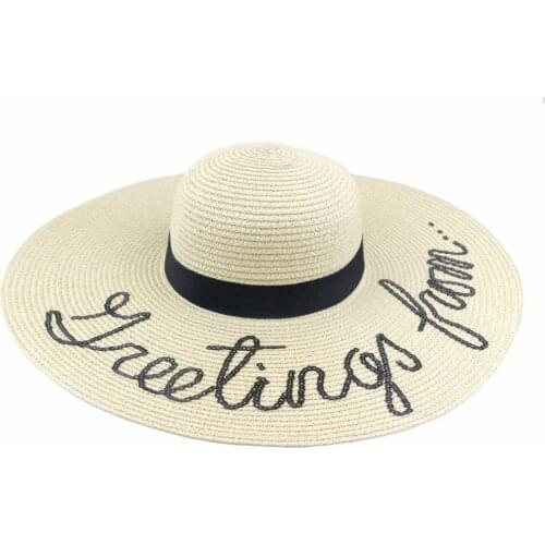Fashion Summer Women Sun Hat Ladies Wide Brim Straw Hats Outdoor Foldable Beach Panama Hats Church Hat