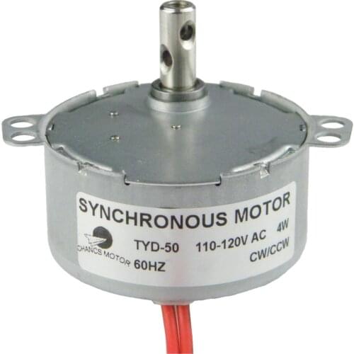 CHANCS Synchronous Electric Motor TYD-50 110V AC Small Gear Micro Motor Reduction Gear Motor