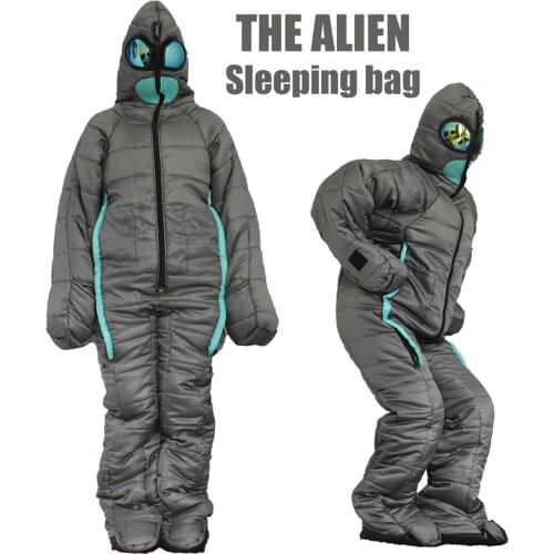 Camping Wearable Sleeping Bag Comfortable Warming Durable Separating Zippers Sleeping Pouch For Outdoor Camping Hiking Walking