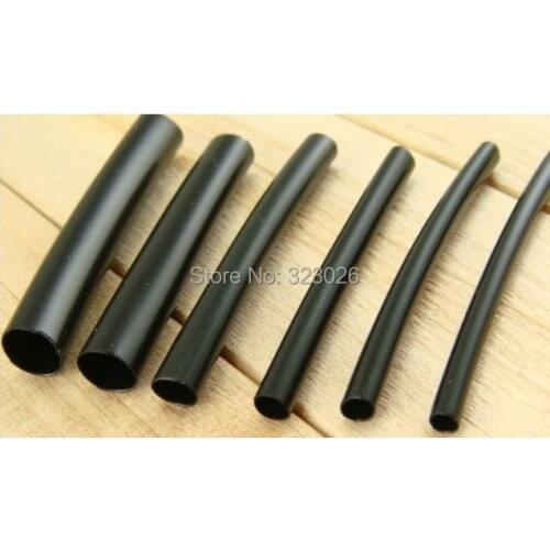 Heat Shrink Tube Black shrink tube Black shiny surface No word green soft elastic Professional audio headphone wire fever 10m