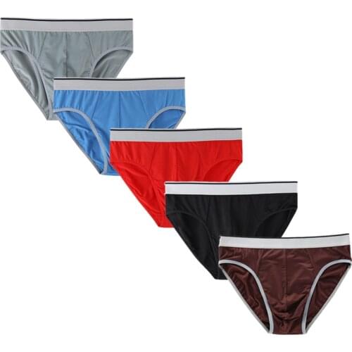 5pcs/Pack Modal Briefs Mens Comfortable Underwear U Convex Male Underpants L/XL/2XL/3XL/4XL/5XL Drop Shipping