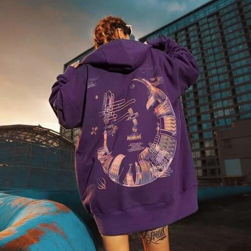 Street Park Cotton High Street Jacket Sports Jacket Junk Punk Y2K Sweater Womens Loose Harajuku Round Neck Warm Korean Hooded
