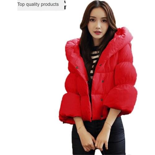 Winter Wadded Jacket Women Short Parkas New Fashion 2020 Elegant Hooded Down Cotton Padd Coat casaco feminino de inverno LX228