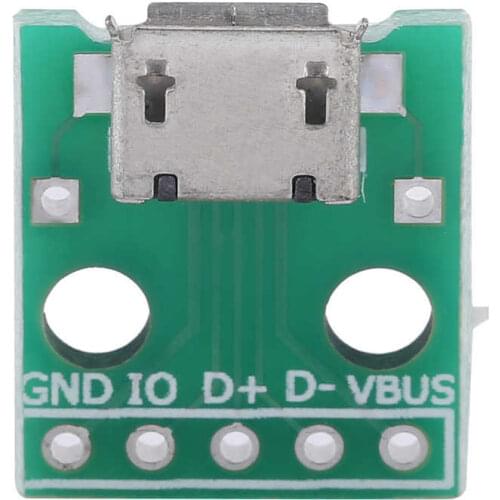 10Pcs Micro USB Female Socket to DIP Adapter Board 5 Pin 2.54mm Pitch Konektor Conectores