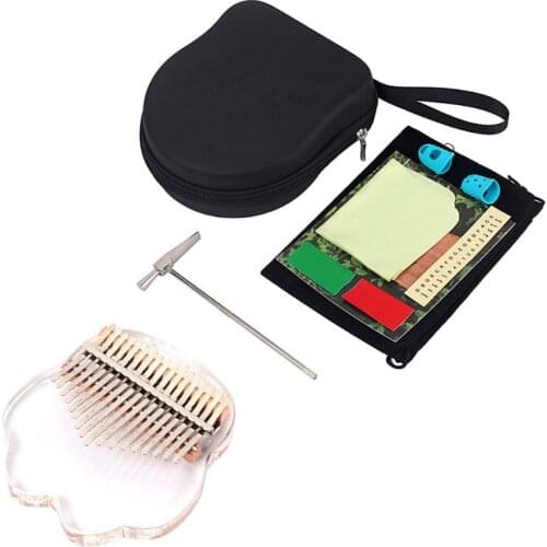 17 Keys Kalimba Thumb Piano Finger Transparent Acrylic Musical Instrument XXUF