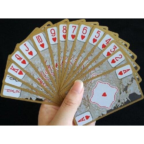 55pcs/set durable waterproof half transparent pvc plastic poker set magic playing cards deck dragon novelty collection gift