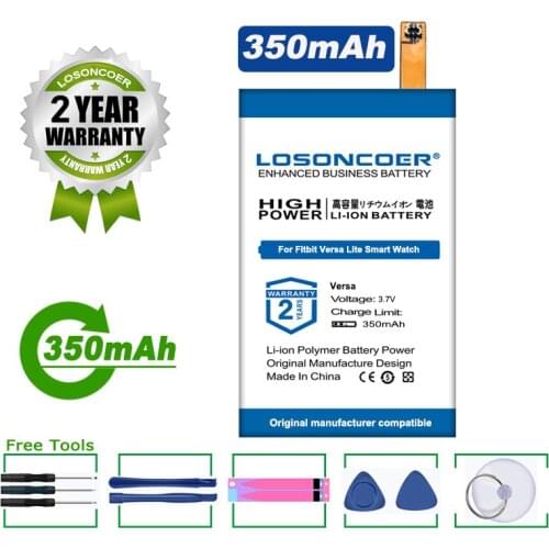 LOSONCOER Battery 350mAh Battery For Fitbit Versa / Versa Lite FB504, FB505 SP271828SF Heart rate monitoring smart watch