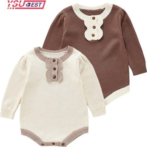 2021 Spring Baby Clothes Boys Girls Romper Autumn Long Sleeve Baby Girl Knit Boys Rompers Cotton Baby Jumpsuit Baby Clothes