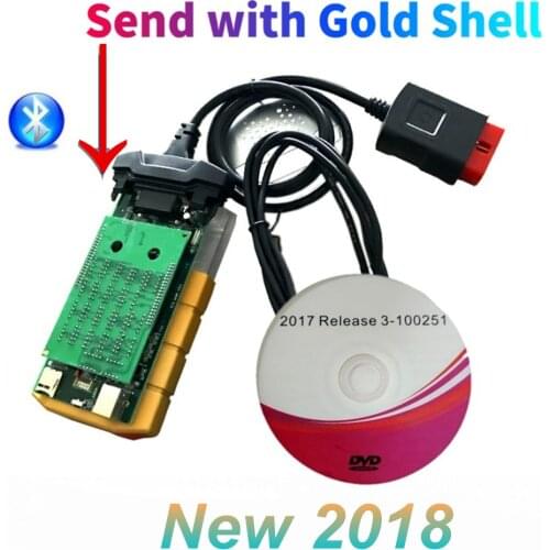 2021 NEW Gold Colour OBD2 Diagnostic Tool 2017.R3 Keygen VD DS150E CDP for Delphis CARs TRUCKs OBD2 OBDII Scanner