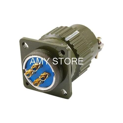 3.5mm Dia. 4 Pins Aviation Circular Connector AC 500V 50A Y28M-4TK
