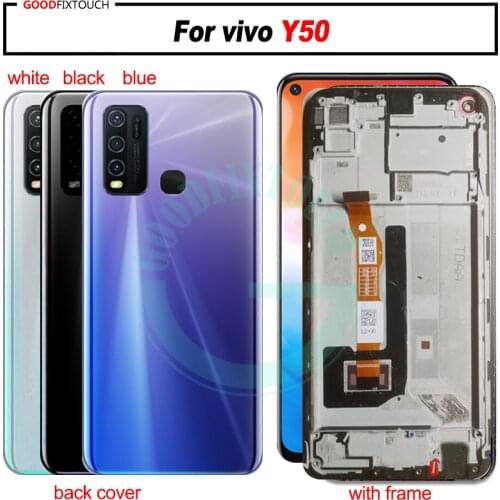 For vivo Y50 LCD Display + Touch Screen Digitizer Assembly with back cover + frame