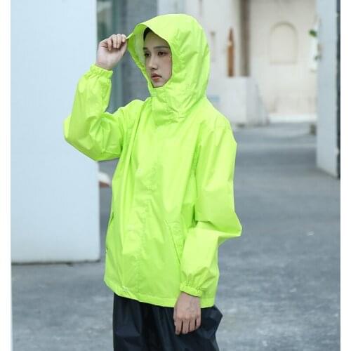 Adult Raincoat Pants Waterproof Cycling Portable Womens With Hood Raincoat Motocycle Impermeable Veste Pluie Rain Gear BE50rc