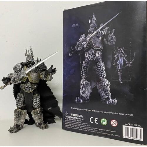 WOW Fall of The Lich King Arthas Menethil Figure Lich King Arthas Figure PVC Action Figure Collectible Model Toy Gift