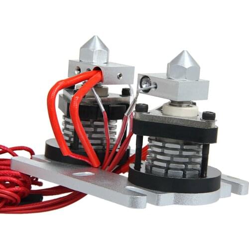 Geeetech Dual-head extruder 0.3mm-1.75mm Nozzle-MakerBot Dualstrusion,Hot End Replicator for 3D Printer RepRap Mendel