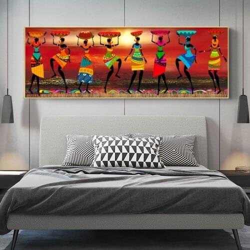 Abstract African Nude Woman Canvas Paintings On The Wall Art Posters And Prints Black Girls Canvas Pictures For Bed Room Cuadros