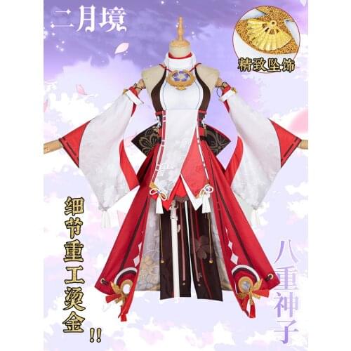 Genshin Impact Yae Game Suit Gorgeous Kimono Lovely Uniform Role Play Cosplay Costume Halloween Women FreeShipping
