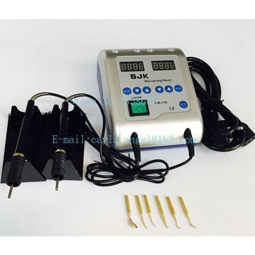 Jewellery making 220V 110v Dental Lab Wax Welder with 2 pens Complete with 6 Tips Electric Waxer Carving Knife Machine