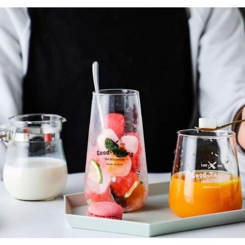 Nice Glass Cup Coffee Mug Drinkware Transparent Drinking Glasses Juice Milk Coffee Cups Teacup Healthy Wine Beer Glass Cups