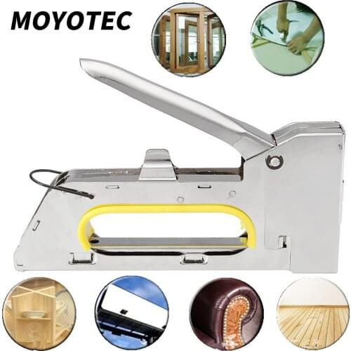 MOYOTEC Multitool Nail Staple Gun Furniture Stapler For Framing Paper Window with 2400pc Staples Woodworking Tacker Tools