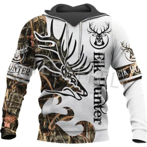 Tessffel Deer Hunting 3D Printing Fashion Street Hoodie/Sweatshirt/Zipper Hoodie Mens and Womens Jackets Fall/Winter Tops H23