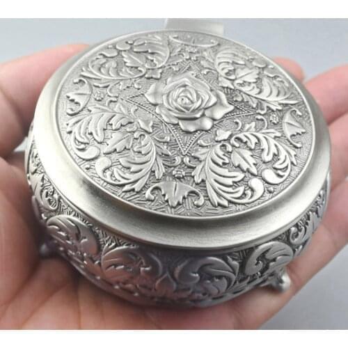 ROSIKING Emboss Alloy Metal Music Box Wind Up and Golden Movement Music Box for Christmas/Birthday/Valentines Day