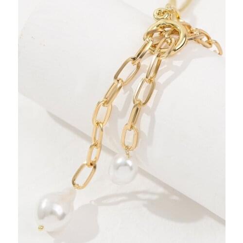 Necklaces for Women Minor 6mm Copper Bead Button Simple Collarbone Chain Sliding Chain Pearl Necklace for Women Wholesale Choker