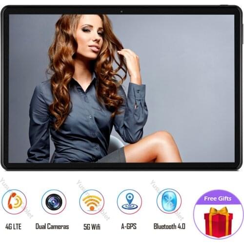 Global Version 4G LTE 10 inch Tablet pc Android 9.0 Octa Core 64GB ROM 1920*1200 Resolution Dual Sim Dual cameras WiFi Tablet
