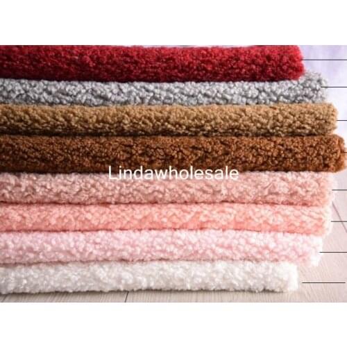Thick sheep curl plush fabric warm clothing lining cloth,,160cm*45cm(half yard/pcs