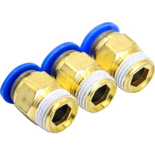 HIGH QUALITY 30pcs BSPT PC8-02, 8mm to 1/4' Pneumatic Connectors male straight one-touch fittings