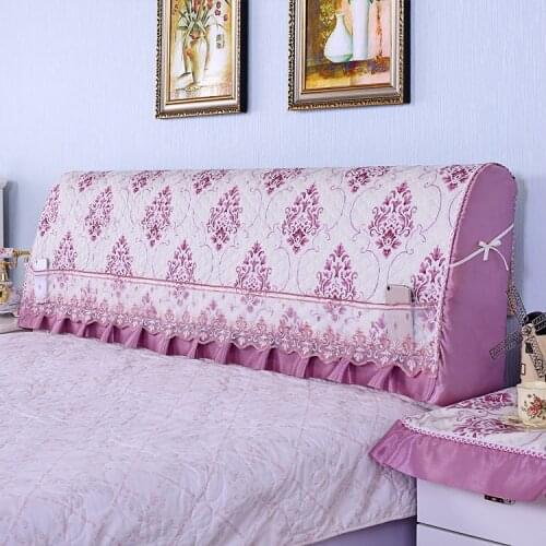 All-inclusive cotton Dust Cover Smooth Quilted Head Cover Thicken Headboard Cover Solid Color Bed Back Dust Protector Cover 2021