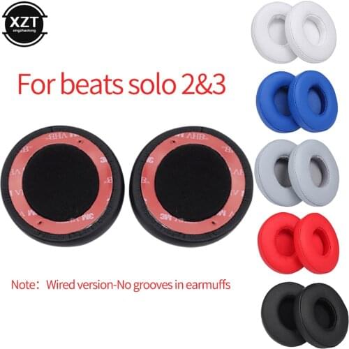 Replacement Ear pads Cushion For Beats Solo 2 3 Wireless/wired Earpads Headphones Bluetooth-compatible Headset Case Soft Cover