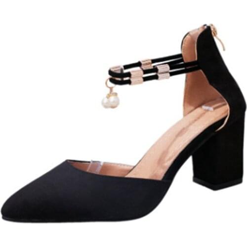 Spring and summer Korean fashion high-heeled shoes sexy pointed womens shoes light and thick with shallow mouth