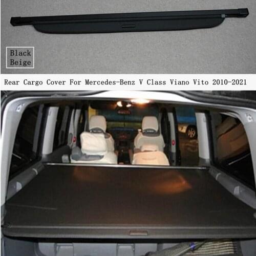 Rear Cargo Cover For Mercedes-Benz V Class Viano Vito 2010-2021 Privacy Trunk Screen Security Shield Shade Auto Accessories