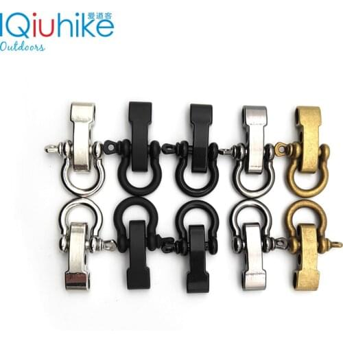 2pcs Buckle accessory PARACHUTE CORD 550 D bow O PARACORD SHACKLE Anc kit BRACELET LANYARD SURVIVE Adjuster outdoorhor camp