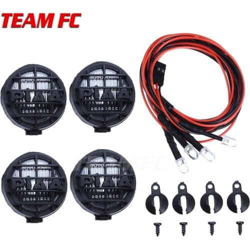 4pcs Led Spotlight Roof Light Lampshade For 1/10 RC Crawler Car TRX4 Defender RC4WD D90 D110 Axial Scx10 90046 CC01 TF2