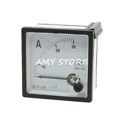 Class 1.5 AC 30A Analog Current Ammeter Panel AMP Meter DH-72 SQ-72