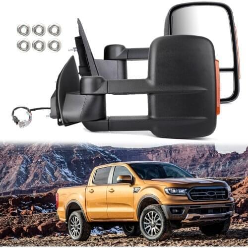 Artudatech For Ford Ranger MK PX XL XLT XLS Wildtrak 2012-ON 2013 2014 Car Extendable Towing Mirrors with Indicator Lights