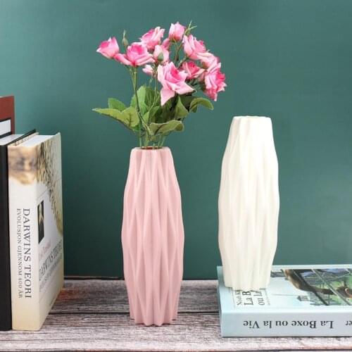 White Flower Vase Home Decorative Vase and Table Centerpieces Vase Ideal Gifts for Friends and Family Home Wedding Decoration