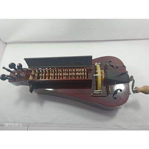 Free Shipping Hand MadeEuropean Maple Wood and Ebony 6 Strings 24 Keys Beautiful Hurdy Gurdy Inlay Shell Hurdy-Gurdy
