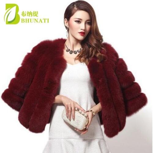 BHUNATI Women Solid Color Short Faux Fur Coat Jacket Female Short Casual Female Fashion Warm Long Sleeves Artificial Jacket