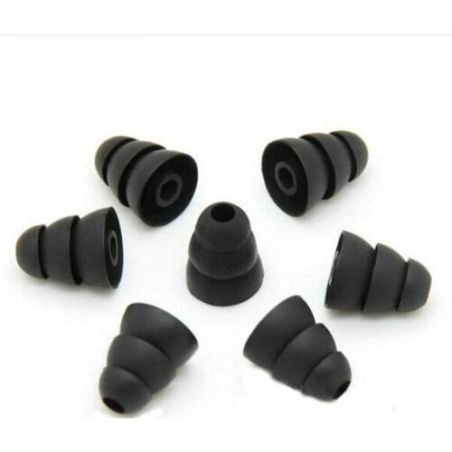 6pcs/3pairs Three Layer Silicone In-ear Earphone Covers Cap Replacement Earbud Bud Tips Earbuds Eartips Earplug Ear Pads Cushion