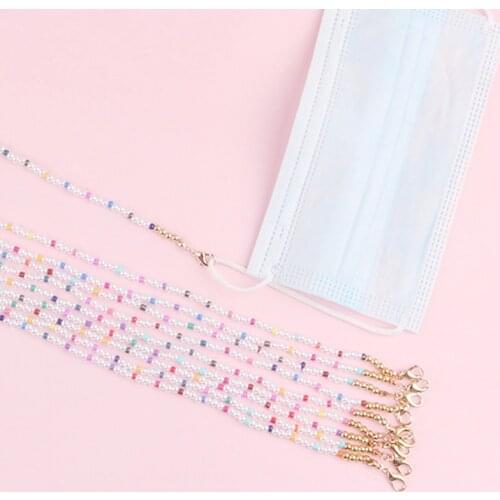 Kid Women Glass Chain Face Mask Chain Necklace Strap Non-slip Eyeglass Holder Cord Neck Sunglass Strap Chain For Unisex Jewelry
