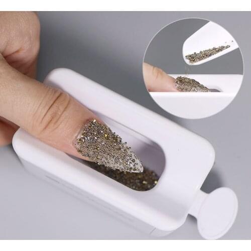 Dip Powder Recycling Tool Mess-Free Nail Glitter Rhinestones Recycling Box Nail Art French Mold Tray Holders Jars